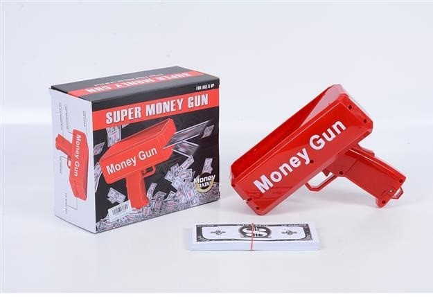 Super Money Machine toy cell/battery operated Money Gun_Paper Spary Machine Toy with 100 Pcs Play Money Cash Party Supplies - Image 6