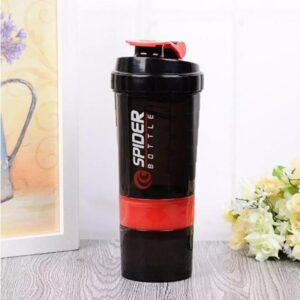 Spider Protein Shaker Bottle Multipurpose Gym water Bottle with Pill and Protein Powder Storage Leakage Proof BFA Free Plastic -500 ML