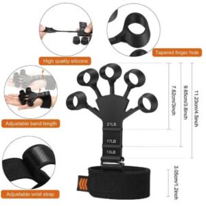 Training Site: Unisex Hand and Forearm DepartmentType: Silicone Gripping RingSports Type: Muscle RelaxationResistant Levels: 13LB, 17LB, 21LB Color: BlackPackage Includes: 1 Piece