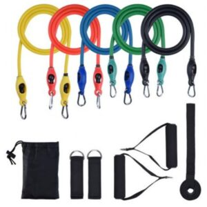Resistant Band Set, 10Pcs Anti-Snap Exercise Tubes and Latex Bands for Fitness Training, Exersice Resistance Band Set for Pull Up Body Fitness & Workout Loop Bands with Door Anchor