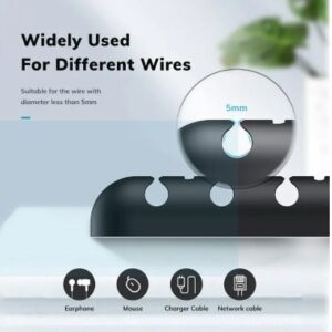 Cable Organizer Silicone USB Cable Winder Desktop Tidy Management Clips Cable Holder for Mouse Headphone Wire