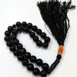 Black Aqeeq | Agate stone | 30 8mm Beads Tasbeeh / 30 10mm Beads Zikr Tasbih | 100 8mm beads Rosary best quality tasbeeh black color