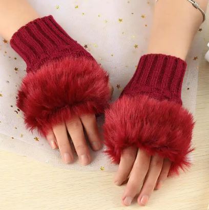 Wool Gloves Fancy Winter Women Girls wool Gloves Knitting wool gloves Keep Warm Short Mitten Fingerless Lady Girl Half Finger Gloves