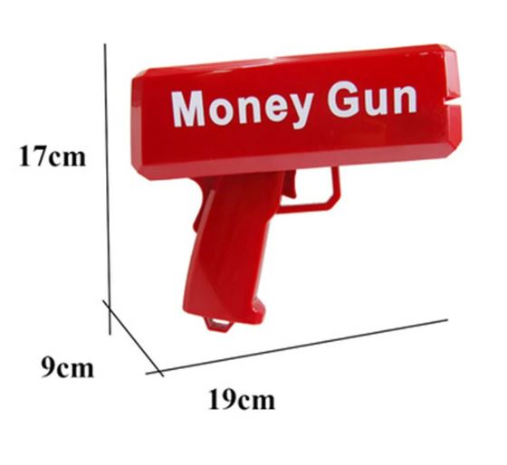 Super Money Machine toy cell/battery operated Money Gun_Paper Spary Machine Toy with 100 Pcs Play Money Cash Party Supplies - Image 2